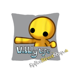 WOBBLY LIFE - Grey Background Poster - vankúš