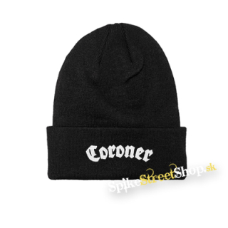 CORONER - Logo White - zimná čiapka