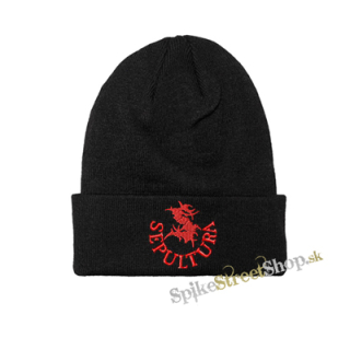 SEPULTURA - Red Logo Symbol - zimná čiapka