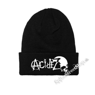 ACIDEZ - Logo White - zimná čiapka