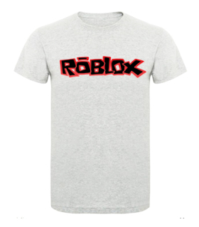 ROBLOX - Logo Red White - šedé detské tričko (-50%=VÝPREDAJ)