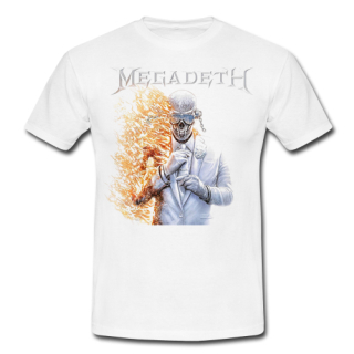 MEGADETH - Flame Vic Cover Album 2026 - biele pánske tričko