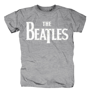 BEATLES - White Logo Vintage - sivé detské tričko