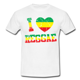 I LOVE REGGAE - biele pánske tričko