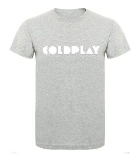 COLDPLAY - White Logo - sivé detské tričko
