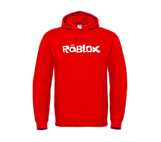 ROBLOX - Logo White - červená detská mikina