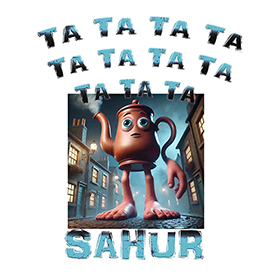 Fotonášivka TA TA TA TA TA TA TA TA TA TA TA SAHUR - White Poster