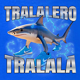 Fotonášivka TRALALERO TRALALA - Blue Poster