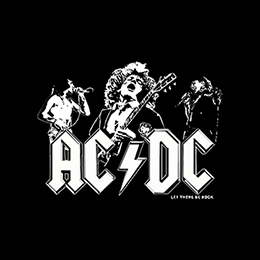 Fotonášivka ACDC - Let There Be Rock White Motive