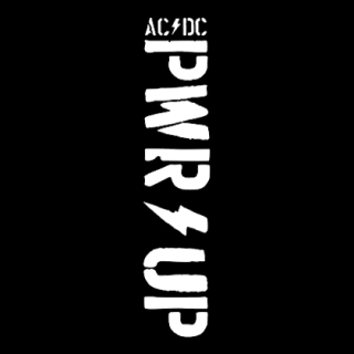 Fotonášivka ACDC - Power Up Slogan Black na výšku