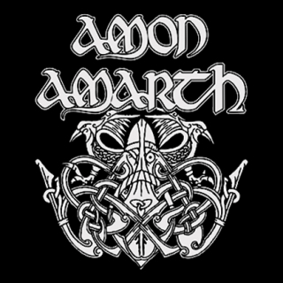 Fotonášivka AMON AMARTH - Logo Mjolnir NA ČIERNE
