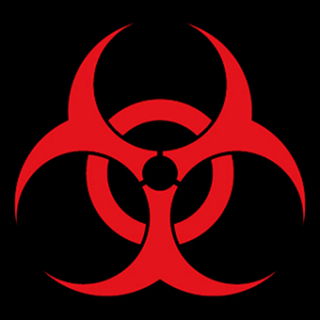 Fotonášivka BIOHAZARD - Red Sign