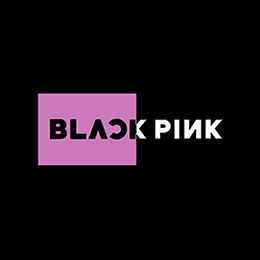 Fotonášivka BLACKPINK - Pink Square Crest B&W