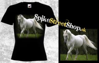 Horses Collection - BIELY ŽREBEC - dámske tričko