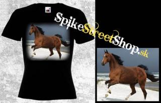 Horses Collection - PLNOKRVNÍK NA PLÁŽI - dámske tričko