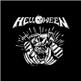 Fotonášivka HELLOWEEN - 80' Logo - Metal Pumpkin Head