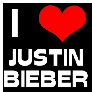 Fotonášivka I LOVE JUSTIN BIEBER