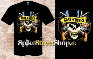 GUNS N ROSES - Skull - čierne pánske tričko