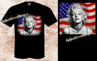 MARILYN MONROE - American Portrait - čierne pánske tričko