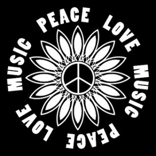 Fotonášivka PEACE LOVE MUSIC