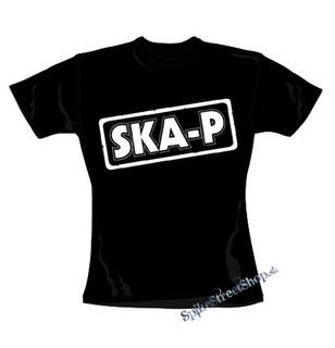 SKA-P - Logo - čierne dámske tričko