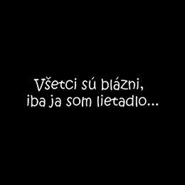 Fotonášivka VŠETCI SÚ BLÁZNI, IBA JA SOM LIETADLO