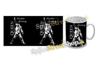 Hrnček FREDDIE MERCURY - Logo & Portrait na ČIERNE