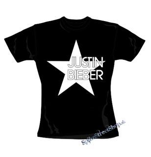 JUSTIN BIEBER - Star - čierne dámske tričko
