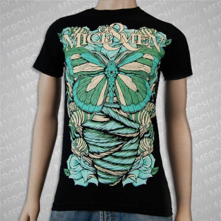 OF MICE & MEN - Butterfly - čierne pánske tričko