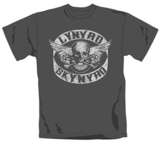 LYNYRD SKYNYRD - Biker Patch - sivé pánske tričko (-40%=Výpredaj)