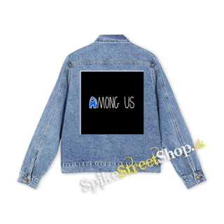 AMONG US - Blue White Logo - štvorcová chrbtová nášivka