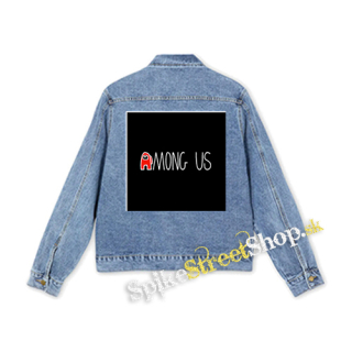 AMONG US - Red White Logo - štvorcová chrbtová nášivka
