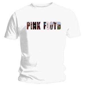 PINK FLOYD - Logo - biele pánske tričko (-40%=Výpredaj)