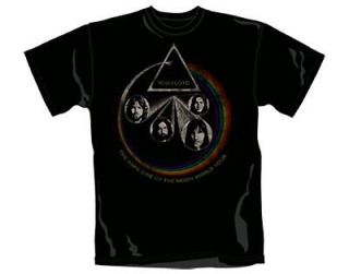 PINK FLOYD - Rainbow Faces - čierne pánske tričko (-40%=Výpredaj)