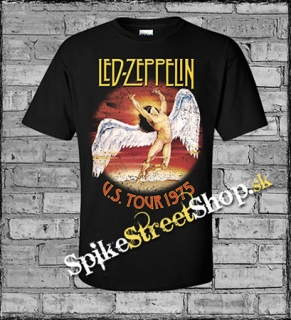 LED ZEPPELIN - U.S. Tour 1975 - čierne pánske tričko