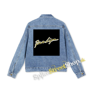 DUA LIPA - Yellow Logo - štvorcová chrbtová nášivka