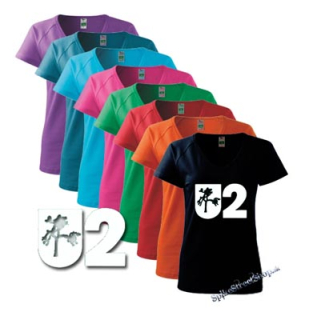 U2 - Logo - farebné dámske tričko