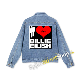 I LOVE BILLIE EILISH - štvorcová chrbtová nášivka