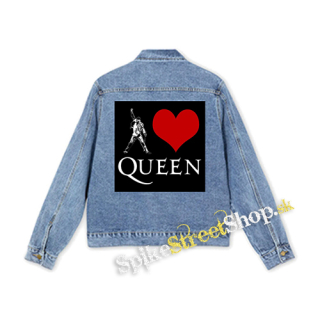 I LOVE QUEEN - štvorcová chrbtová nášivka