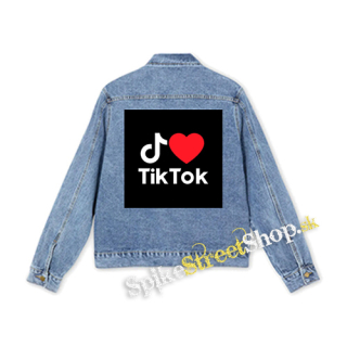 I LOVE TIK TOK - štvorcová chrbtová nášivka