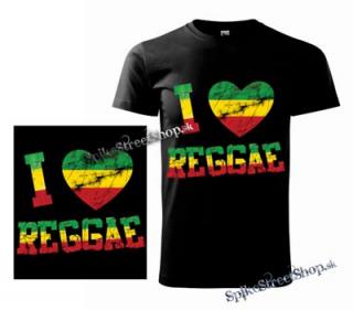 I LOVE REGGAE - čierne pánske tričko