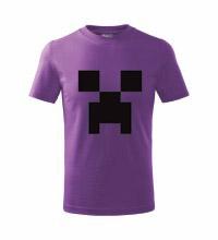 MINECRAFT - Creeper - fialové pánske tričko