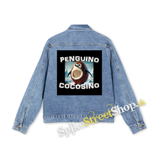 PENGUINO COCOSINO na CIERNE - štvorcová chrbtová nášivka
