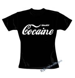 ENJOY COCAINE - čierne dámske tričko