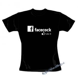 FACECOCK - LIKE IT - čierne dámske tričko