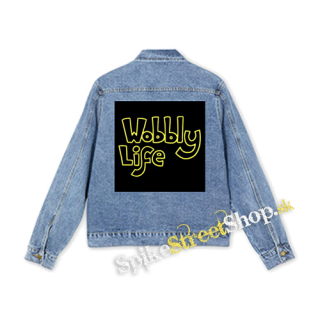 WOBBLY LIFE - Logo Yellow - štvorcová chrbtová nášivka