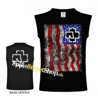 RAMMSTEIN - Usa Flag - čierne pánske tričko bez rukávov