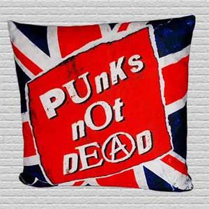 PUNKS NOT DEAD - Slogan na U.K. zástave - vankúš