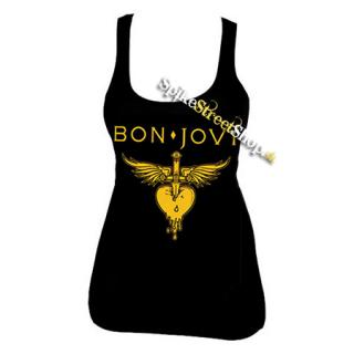 BON JOVI - Yellow Heart - Ladies Vest Top