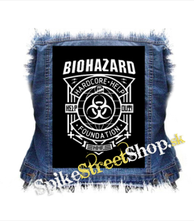 BIOHAZARD - Hardcore Help Foundation - chrbtová nášivka